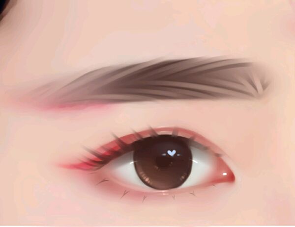 PS仿手绘制作水灵眼睛的详细操作截图