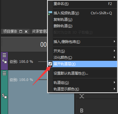 去掉展开轨道层前的&radic;