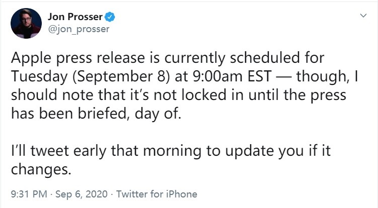 小编教你消息称苹果 iPhone 12 秋季新品发布会暂定于 9 月 8 日美国东部时间上午 9 点。
