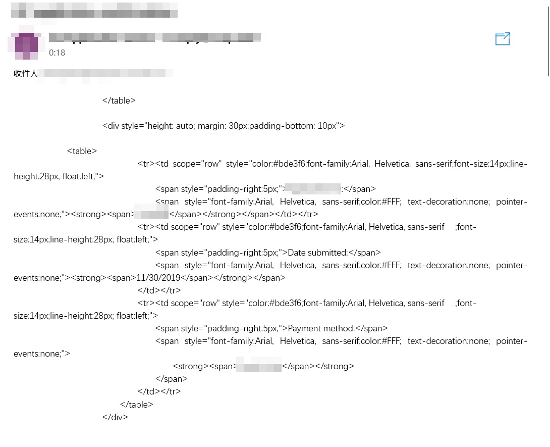 win10自带邮件显示代码怎么办。