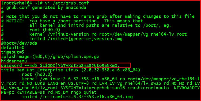Linux系统设置GRUB菜单密码具体相关步骤截图
