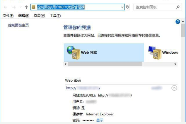 win10怎么查看Edge浏览器保存的密码。