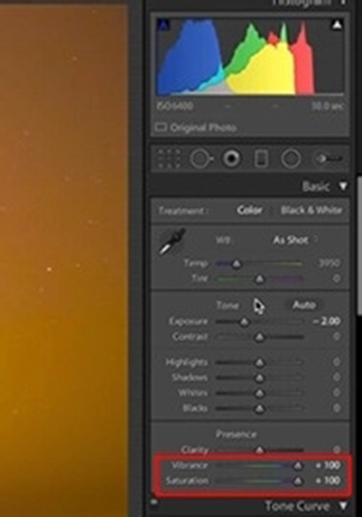 lightroom中处理星空银河照片的具体使用操作截图