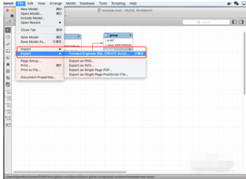 MySQL WorkBench设计数据库的操作过程截图