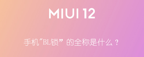手机"BL 锁”的全称是什么。