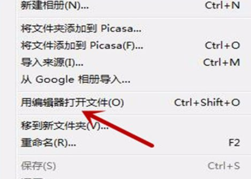 Google Picasa使用编辑器打开图片或视频的详细操作步骤截图