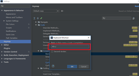 intellij idea设置代码自动提示快捷键的详细方法.截图