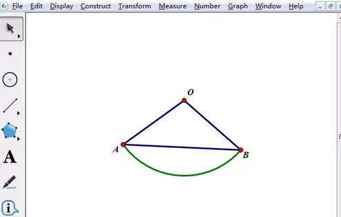 几何画板构造弓形阴影的操作教程截图