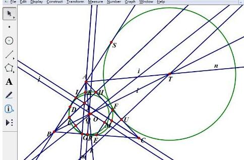 如何利用几何画板验证费尔巴哈定理截图