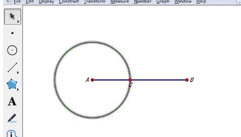 几何画板绘制两个相外切的圆的详细步骤截图