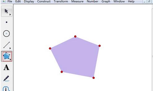 几何画板绘制一个五边形内部的详细步骤截图