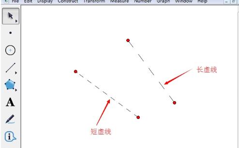 几何画板绘制虚线的简单教程我来教你截图