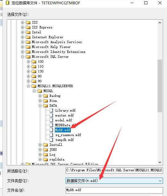 WIN10系统误删mdf文件进行恢复的操作教程截图