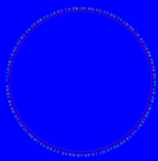 fireworks8制作矢量的六十甲子圆图的详细方法截图