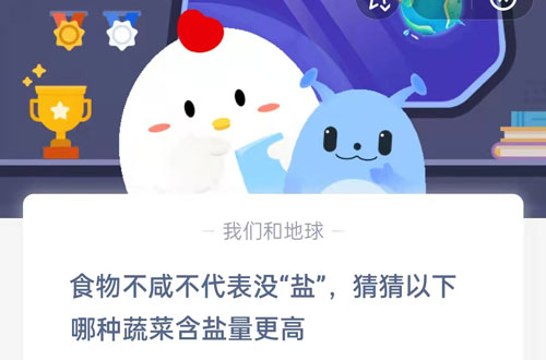 食物不咸不代表没盐，猜猜以下哪种蔬菜含盐量更高。