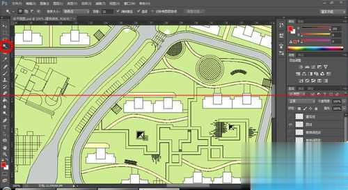 关于ps怎么给建筑总平面图中的建筑添加阴影。