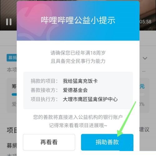 哔哩哔哩公益怎么捐款?哔哩哔哩公益捐款教程截图