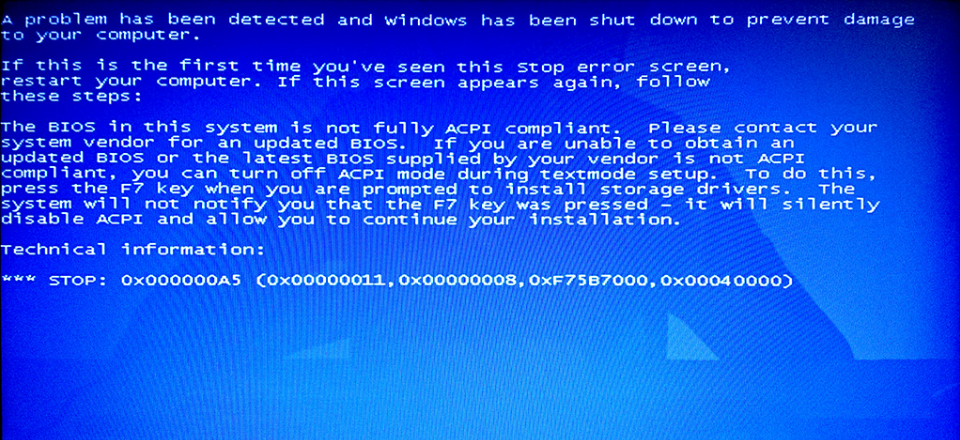 我来教你Win7旗舰版蓝屏错误代码0x000000a5要怎么解决