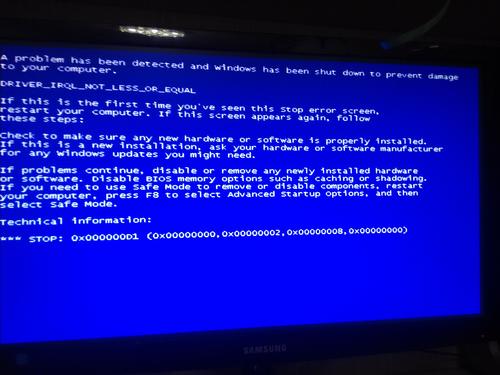 电脑蓝屏代码0x00000008怎么办?电脑蓝屏代码0x00000008解决办法