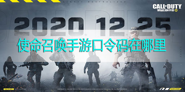 关于使命召唤手游口令码在哪里输入