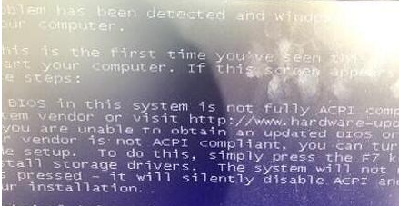 关于Win8改Win7进pe出现蓝屏0x000000a5错误代码修复办法