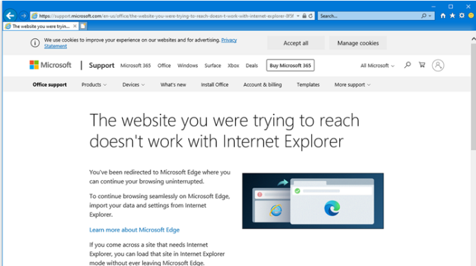 今天说说禁止IE页面自动跳转到EDGE浏览器的方法