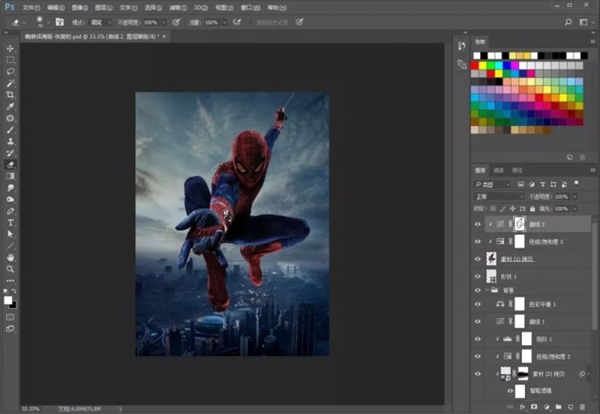 如何使用PS设计漫威蜘蛛侠海报?