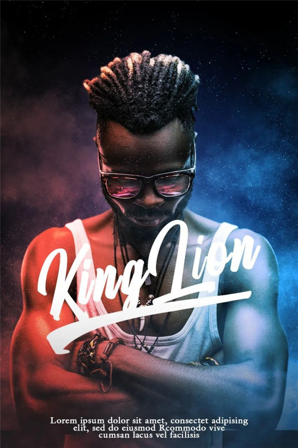 我来教你使用PS制作红蓝人物海报就教程