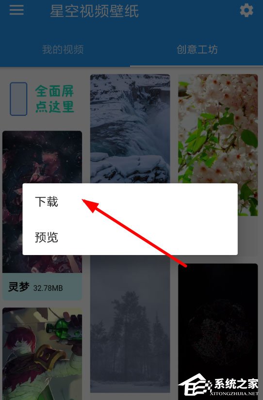 星空视频壁纸怎么下载壁纸到本地?
