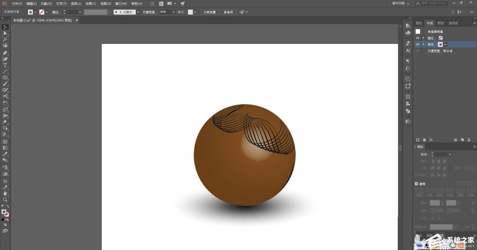 每天get一个ai小技巧!ai绘制球体的方法