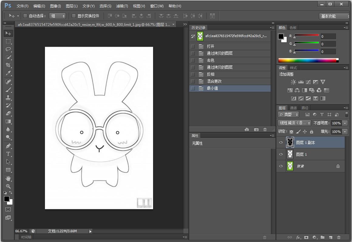 图片变成线稿?Photoshop轻松帮你搞定