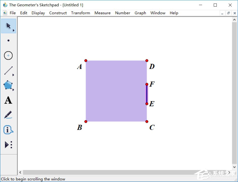 几何画板怎么实现定长线段在正方形四周上滑动?