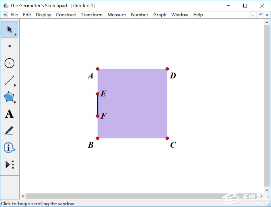 几何画板怎么实现定长线段在正方形四周上滑动?
