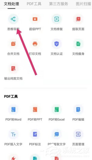 wps手机版怎么绘制思维导图?wps手机版绘制思维导图的方法