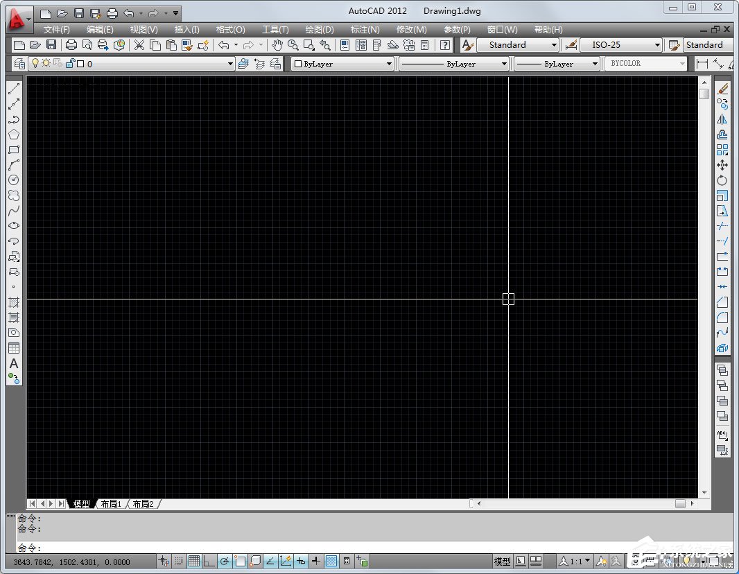 AutoCAD2012如何将白色背景换为黑色背景？