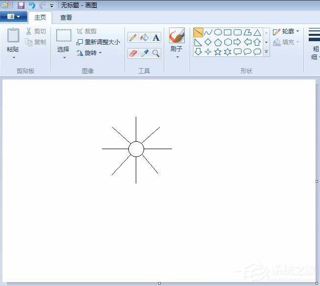 画图工具如何画花朵?画图工具绘制简笔画花朵的方法