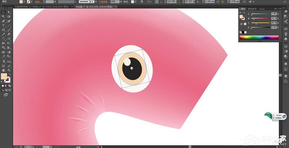 ai如何制作粉色的救生圈产品设计图?ai制作粉色的救生圈产品设计图的方法步骤