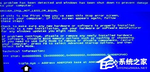 关于Win7怎么解决tcpip.sys蓝屏问题