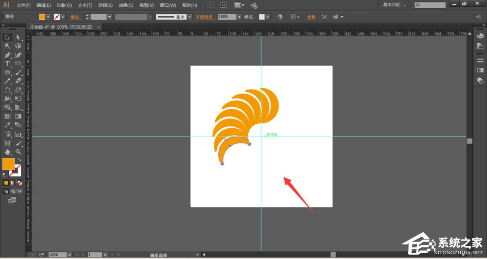ai中怎么使用旋转工具制作旋转对称图？ai中使用旋转工具制作旋转对称图的方法