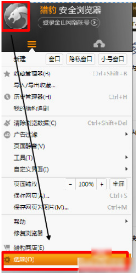小编教你如何将猎豹浏览器设置为迅雷下载