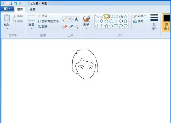 如何使用XP画图工具画简笔画人物 XP画图工具画简笔画人物的方法