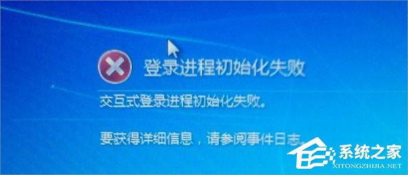 Win7提示登陆进程初始化失败怎么办?