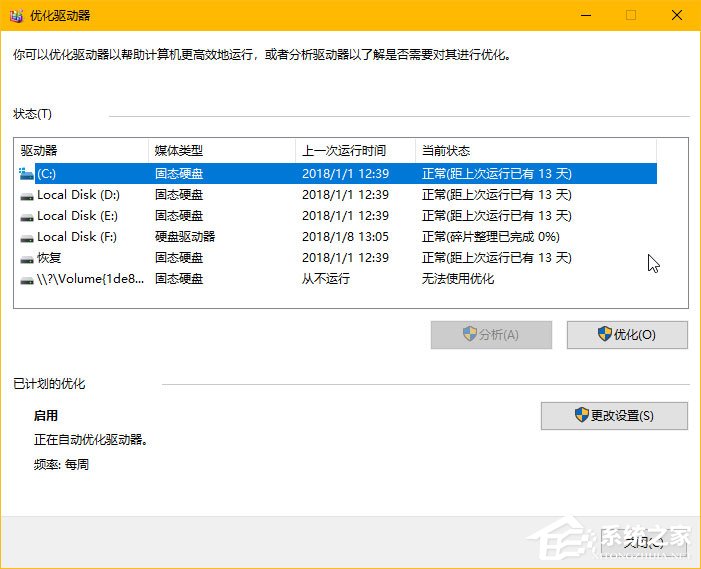 Windows10如何判断系统使用的是否为SSD磁盘？