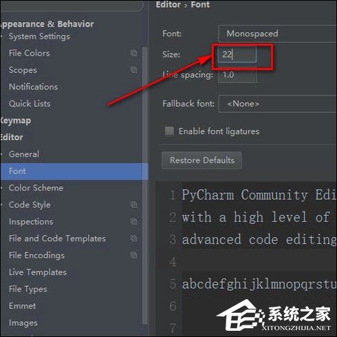 Pycharm中的代码字体太小怎么处理?Pycharm设置字体大小的方法