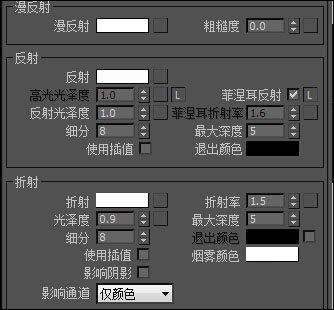 vRay磨砂、有色、全透明玻璃怎么设置?vRay玻璃材质参数详解
