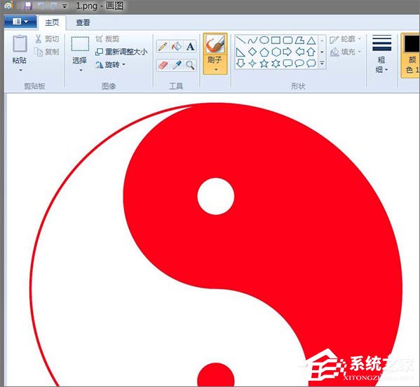 Windows系统自带的画图工具如何填充颜色?
