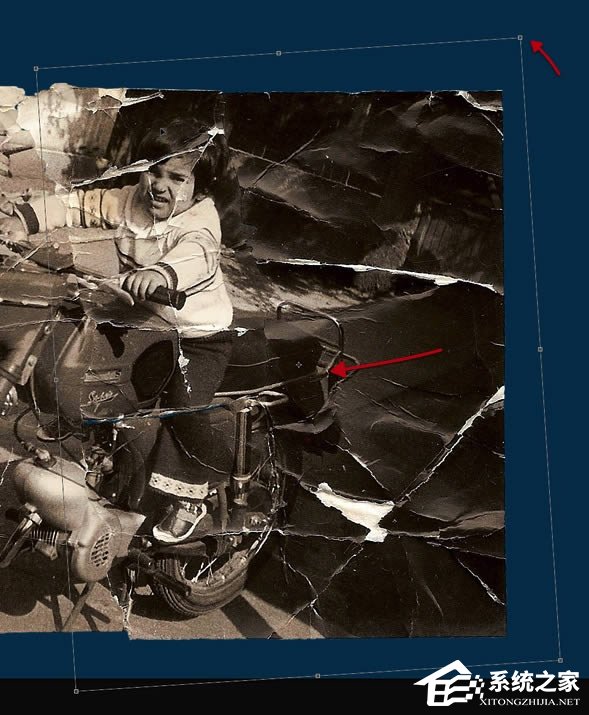 撕碎的老照片怎么还原?PS破损照片修复技术详细图解