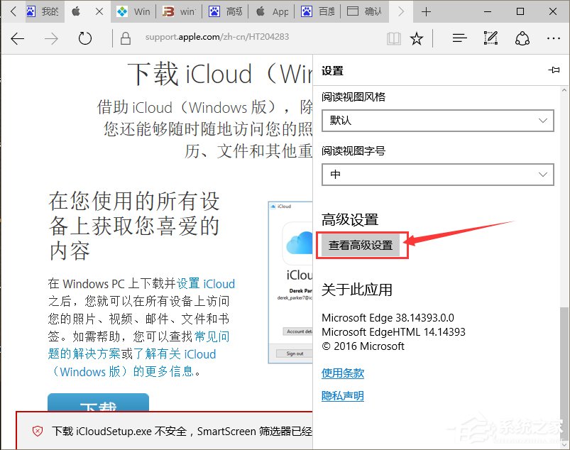 Win10系统提示“SmartScreen筛选器已经阻止了下载”怎么办?