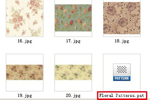 关于在Photoshop中打开并使用pat格式的文件的方法