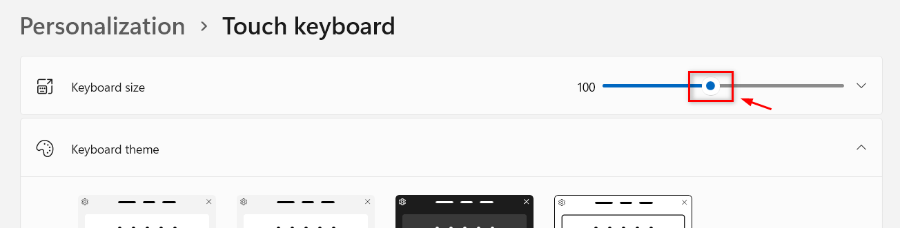 Windows 11/10如何更改触摸键盘大小?